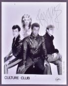 CULTURE CLUB - BOY GEORGE - VINTAGE SIGNED PROMO PHOTOGRAPH