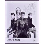 CULTURE CLUB - BOY GEORGE - VINTAGE SIGNED PROMO PHOTOGRAPH