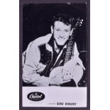 GENE VINCENT - ROCK AND ROLL - EARLY SIGNED PHOTOGRAPH