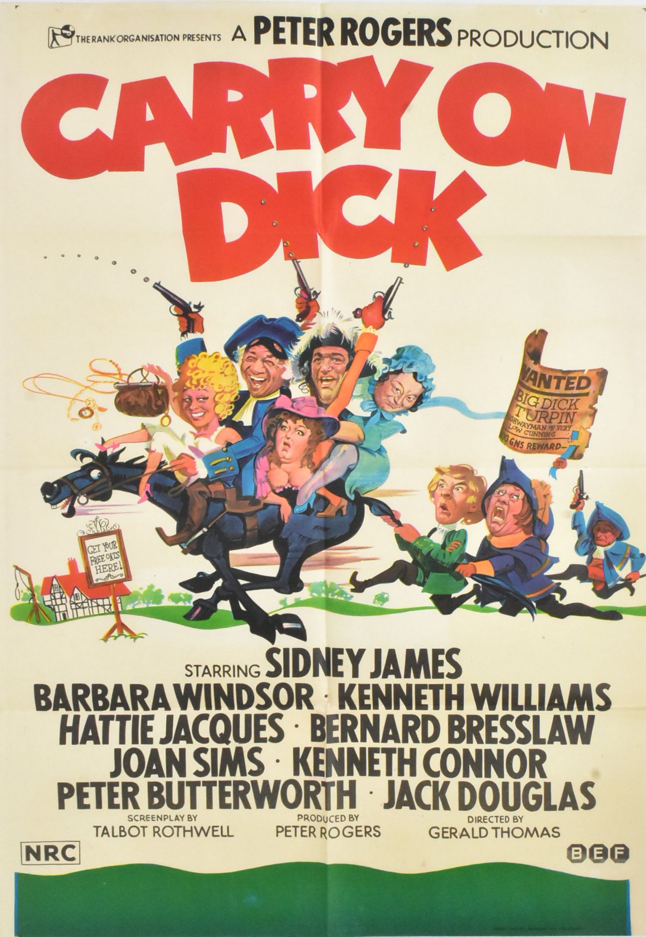 CARRY ON DICK (1974) - ORIGINAL AUSTRALIAN ONE SHEET MOVIE POSTER - Image 2 of 5