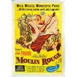 MOULIN ROUGE (1952) - ORIGINAL MOVIE POSTER LINEN BACKED