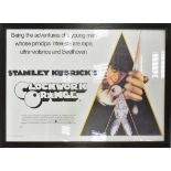 CLOCKWORK ORANGE (1971) - STANLEY KUBRICK - POSTER ON CARD