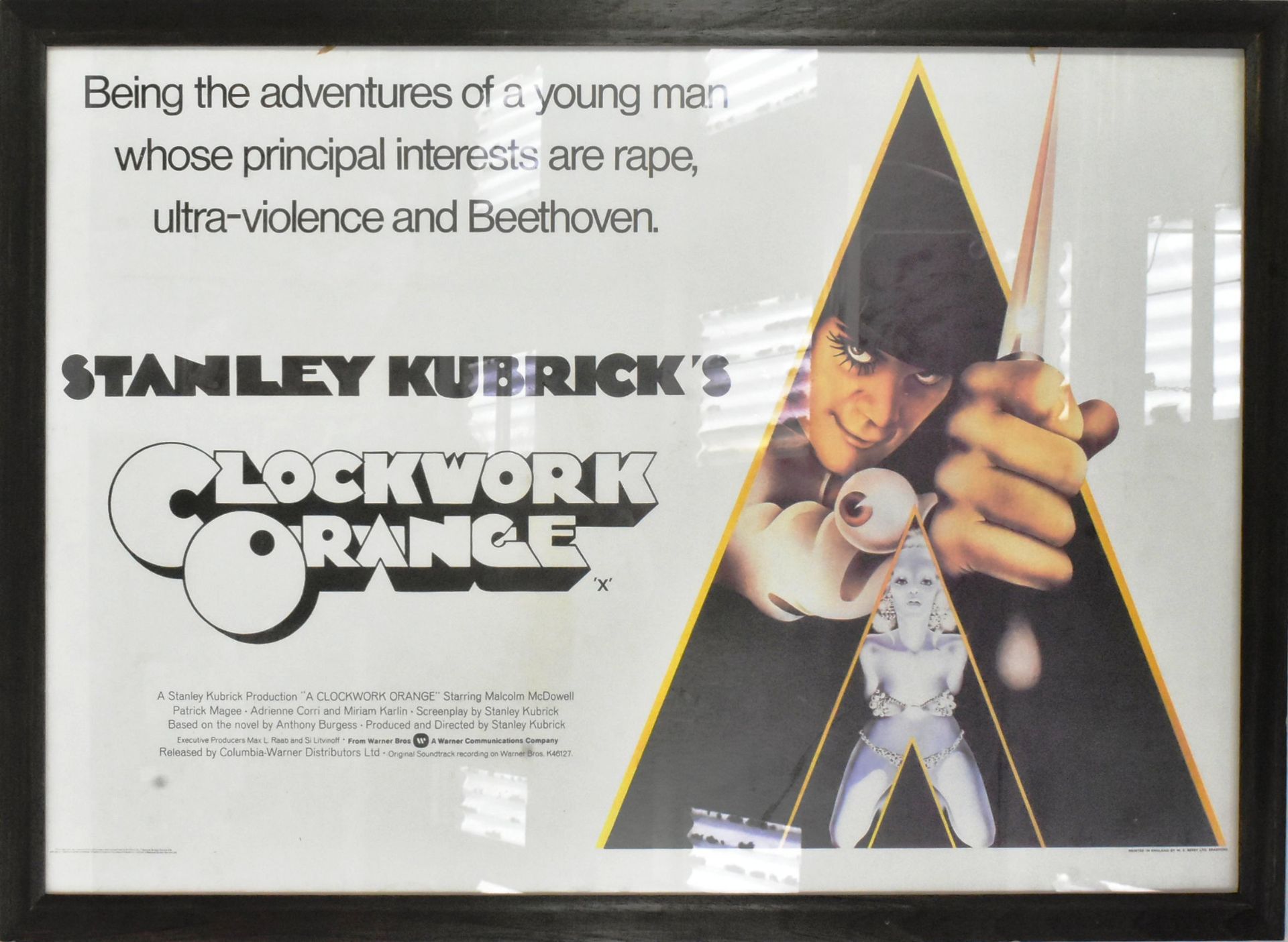 CLOCKWORK ORANGE (1971) - STANLEY KUBRICK - POSTER ON CARD