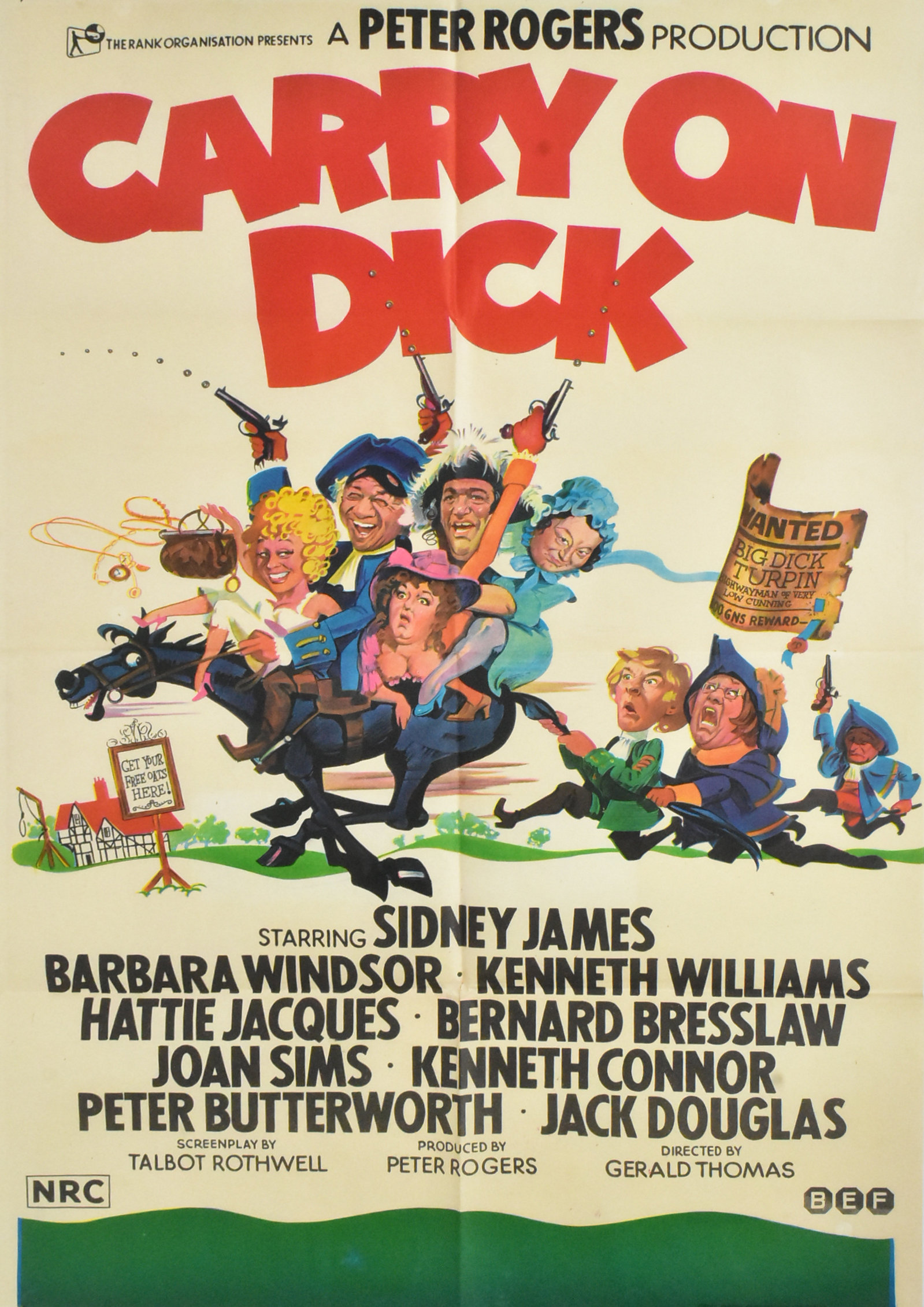 CARRY ON DICK (1974) - ORIGINAL AUSTRALIAN ONE SHEET MOVIE POSTER