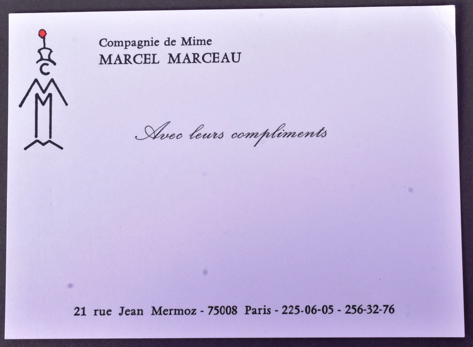MARCEL MARCEAU - 1923-2007 - SIGNED PHOTOGRAPH - Bild 3 aus 3