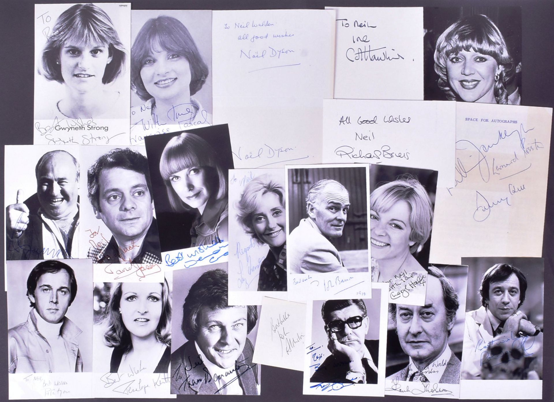 AUTOGRAPHS - BRITISH COMEDY - COLLECTION OF AUTOGRAPHS