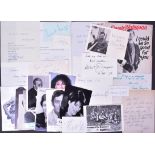 AUTOGRAPHS - COLLECTION OF 1970S / 1980S ENTERTAINERS