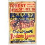 BROKEN LANCE (1954 WESTERN) - ORIGINAL SHOW CARD MOVIE POSTER