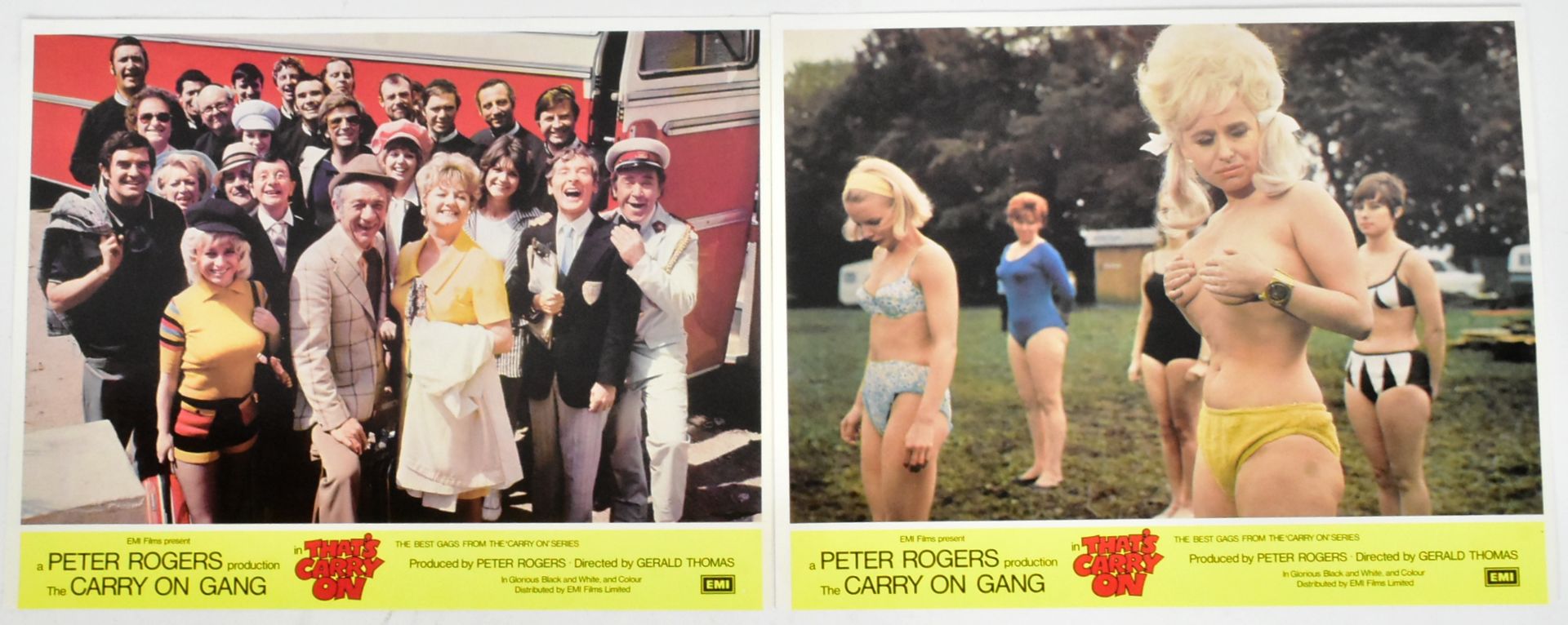 THAT'S CARRY ON! (1977) SET OF ORIGINAL LARGE FORMAT LOBBY CARDS - Bild 5 aus 5