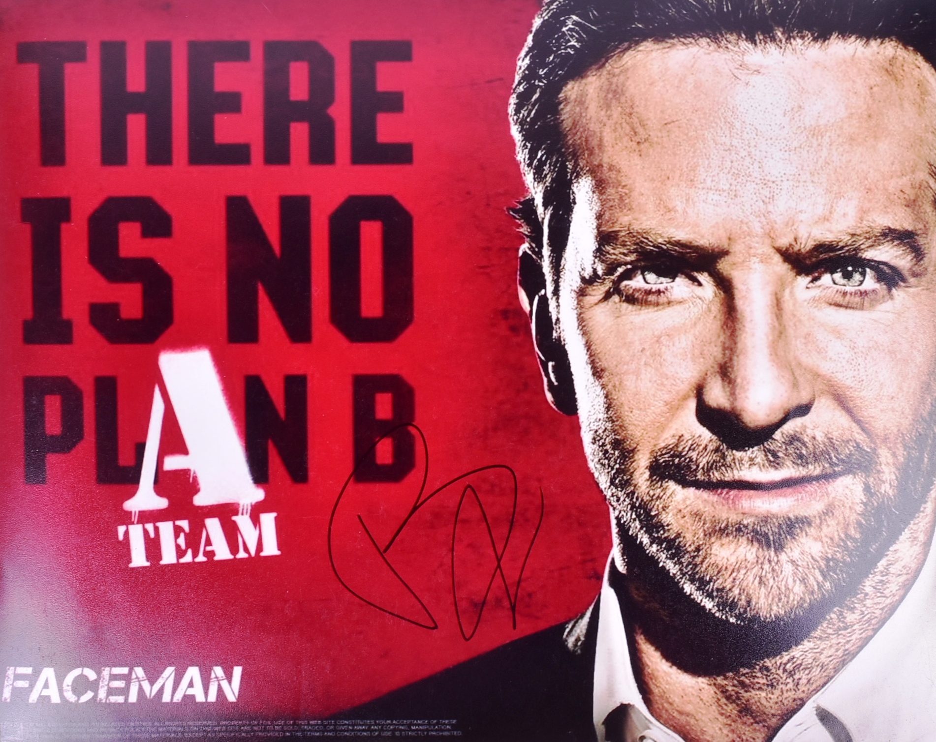 THE A-TEAM - BRADLEY COOPER - SIGNED 8X10" PHOTO - ACOA