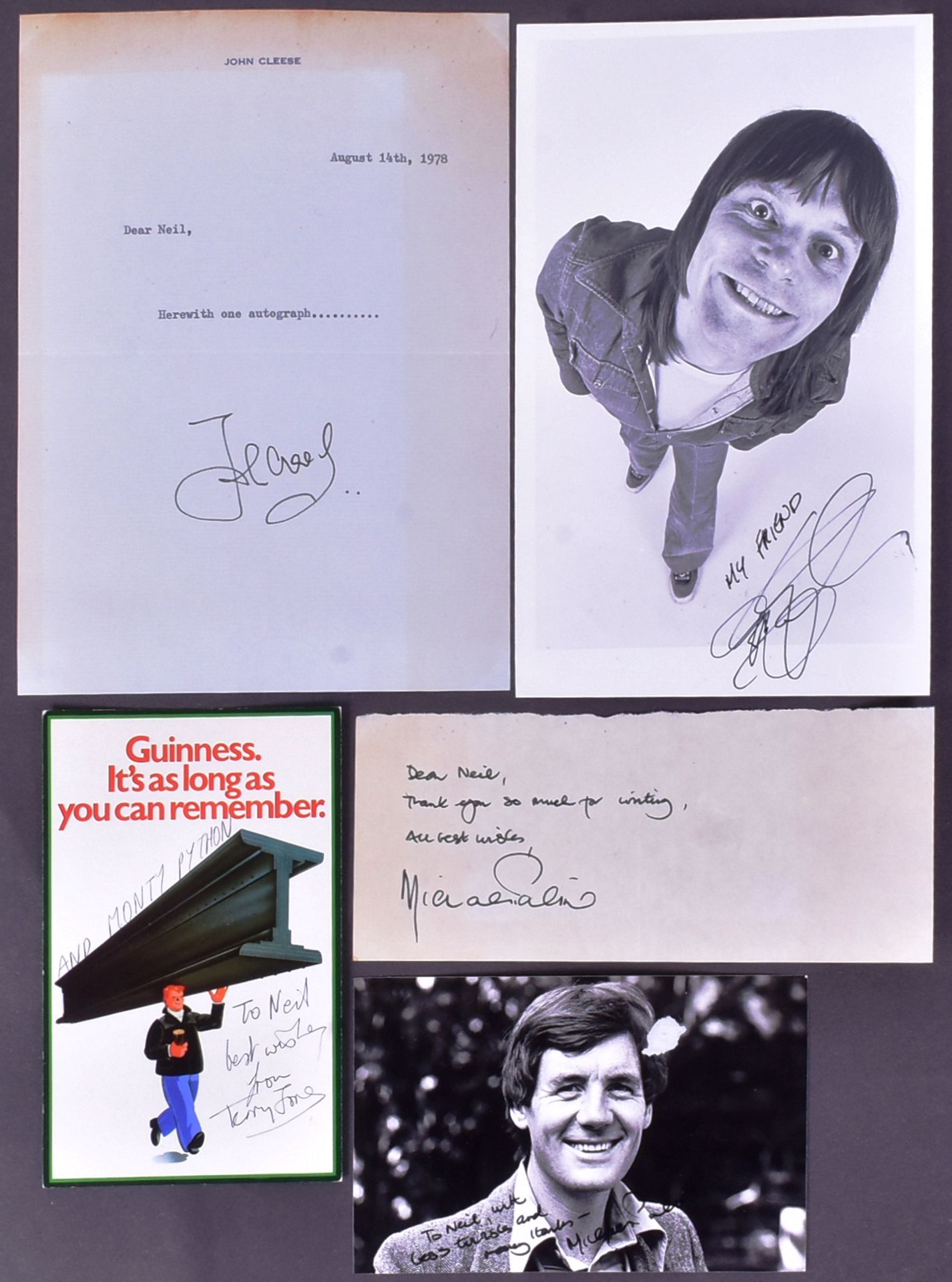 MONTY PYTHON - COMEDY - COLLECTION OF AUTOGRAPHS