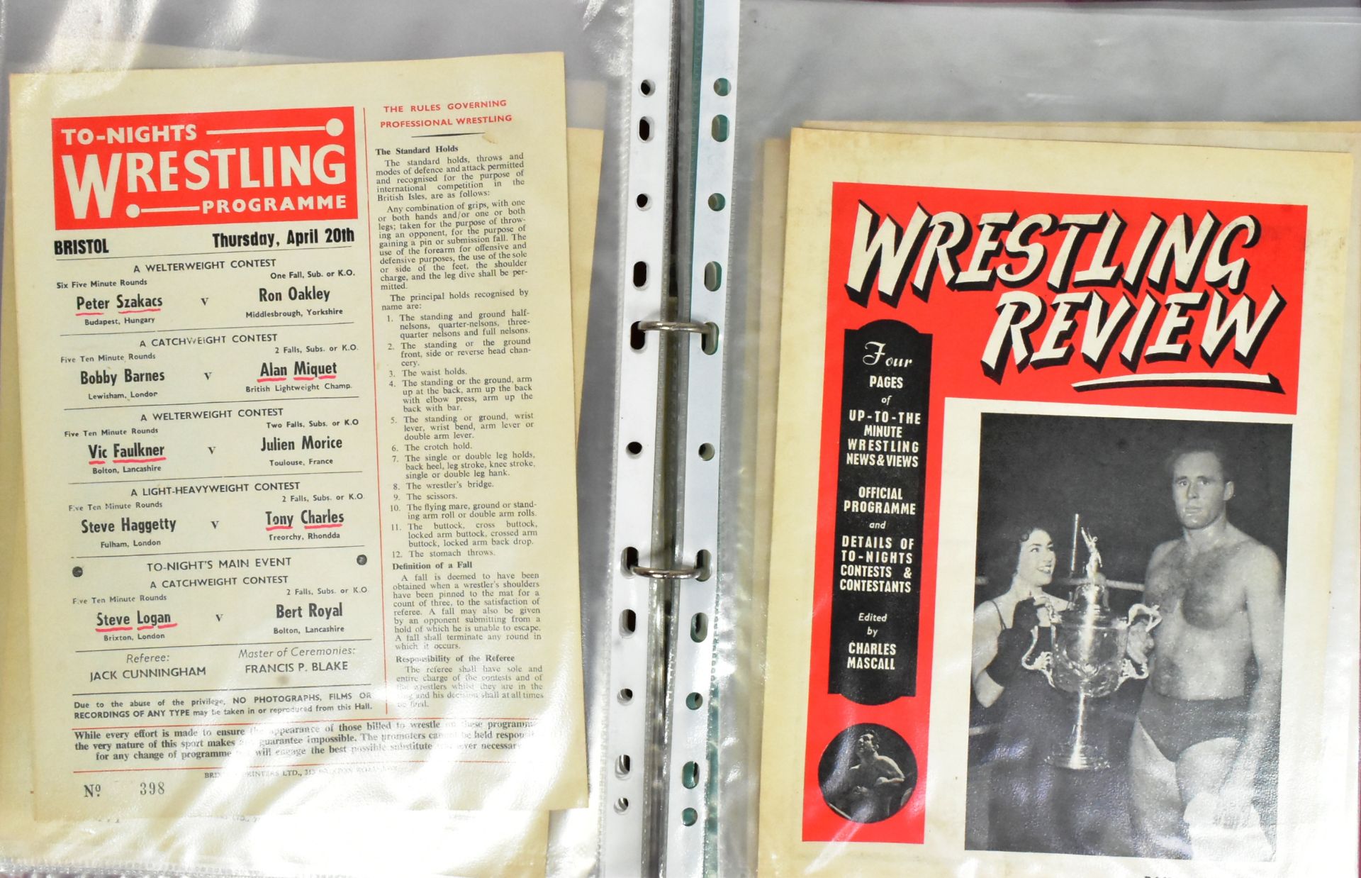 WRESTLING - COLLECTION OF 1960S PROGRAMMES, POSTERS & EPHEMERA - Image 2 of 6