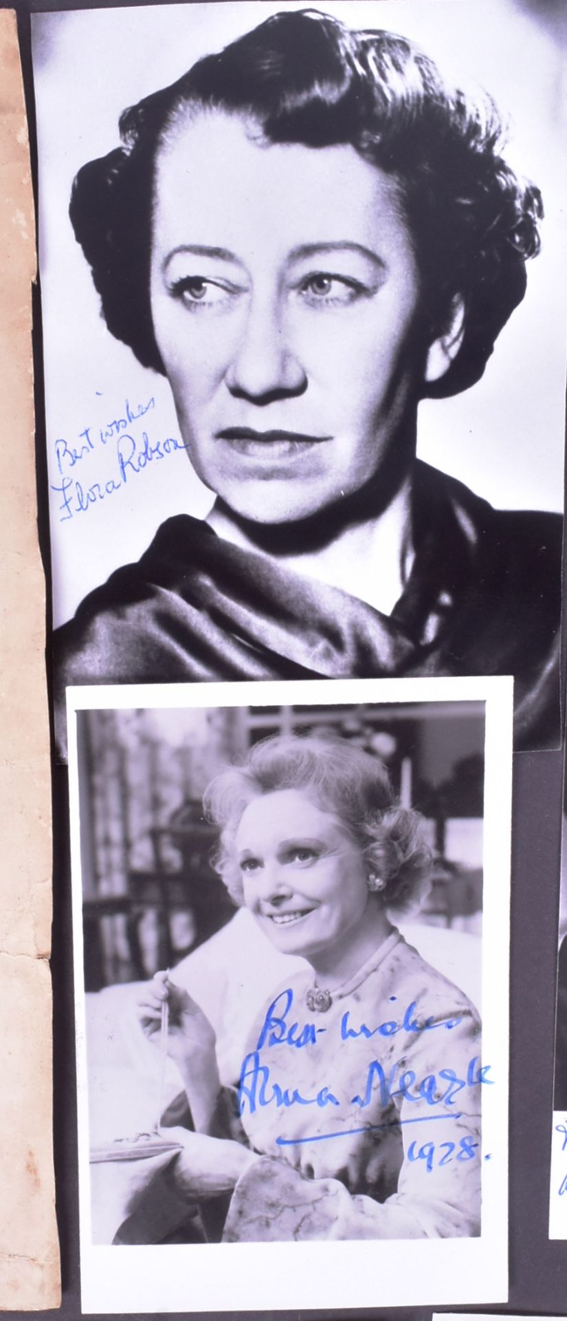 AUTOGRAPHS - THEATRICAL DAMES & KNIGHTS - FIELDS, ROBSON, HIRD ETC - Bild 3 aus 6