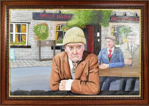 DESMOND DAVIES (ARTIST D.2021) - LAST OF THE SUMMER WINE PAINTING