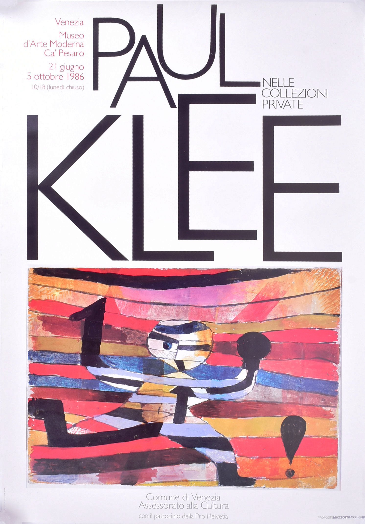 ART EXHIBITION POSTER - PAUL KLEE 1986