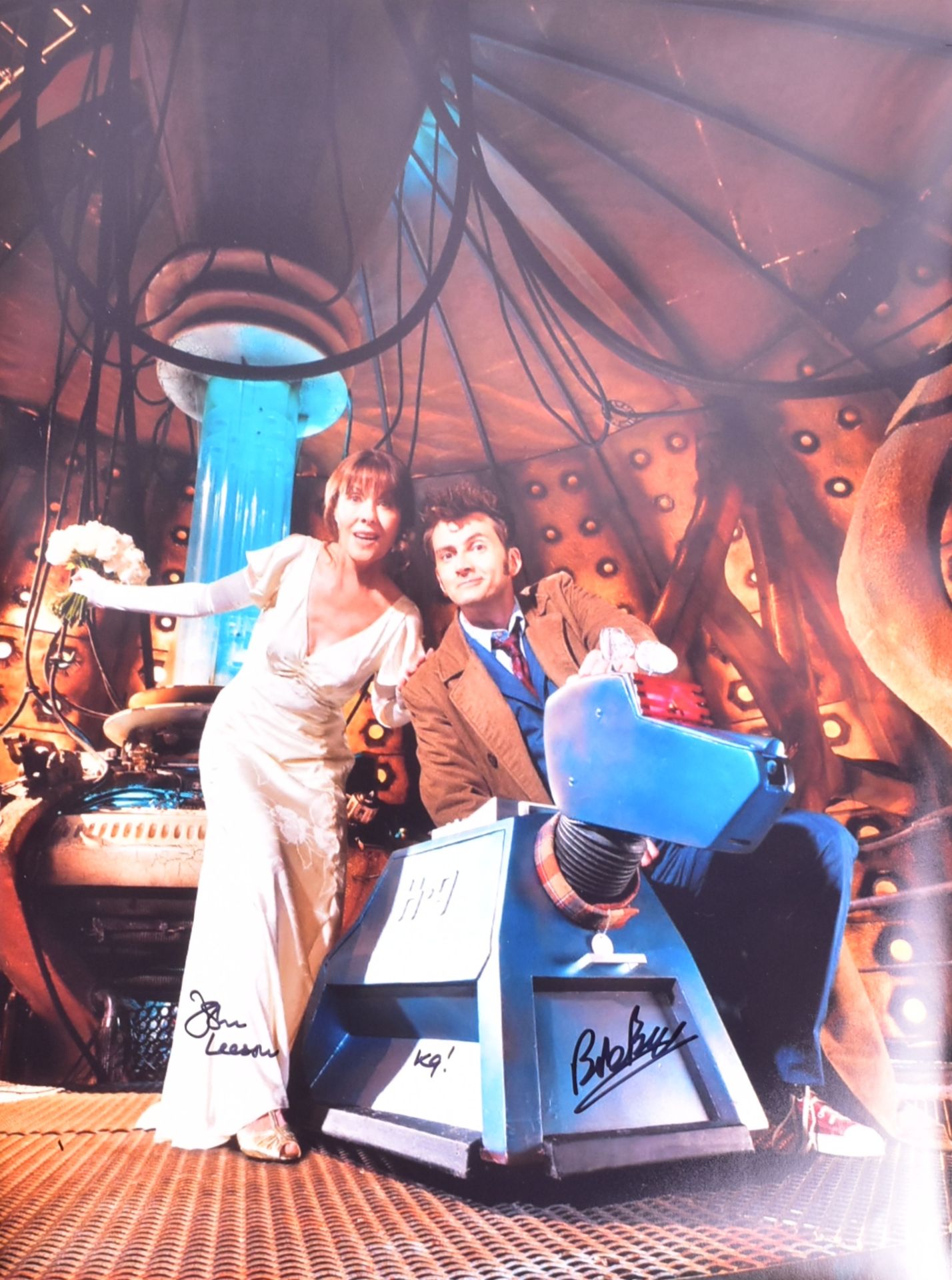 DOCTOR WHO – K9 – BOB BAKER & JOHN LEESON - SIGNED 16X12" PHOTO