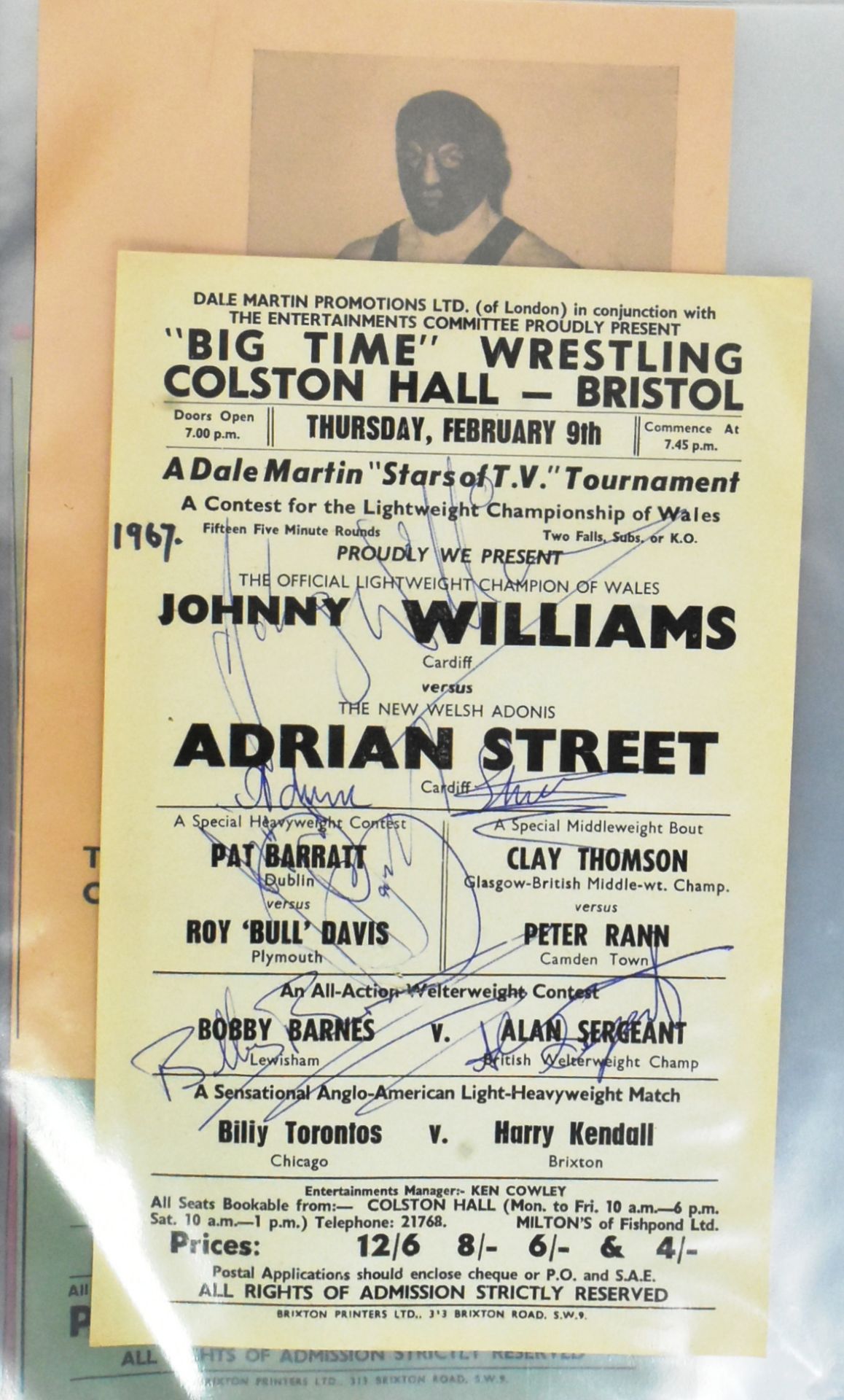 WRESTLING - COLLECTION OF 1960S PROGRAMMES, POSTERS & EPHEMERA - Image 4 of 6