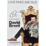 DAVID BRENT LIFE ON THE ROAD - RICKY GERVAIS - SIGNED PHOTOGRAPH