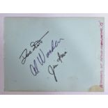 APOLLO 15 AUTOGRAPHS - SCOTT, WORDEN & IRWIN