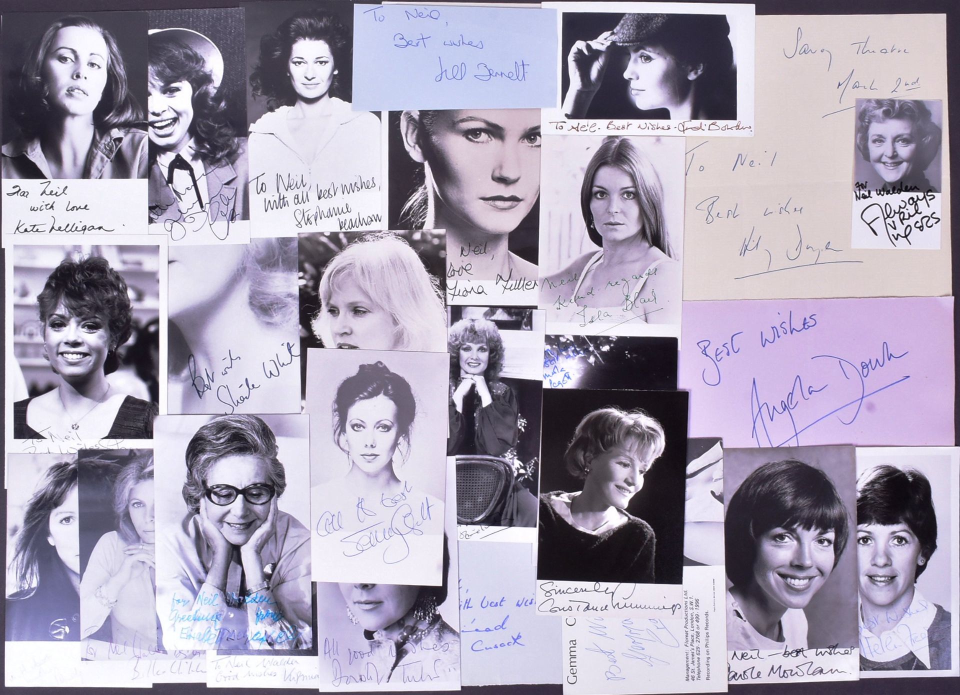 ACTORS - LARGE COLLECTION OF AUTOGRAPHS & SIGNED PHOTOGRAPHS