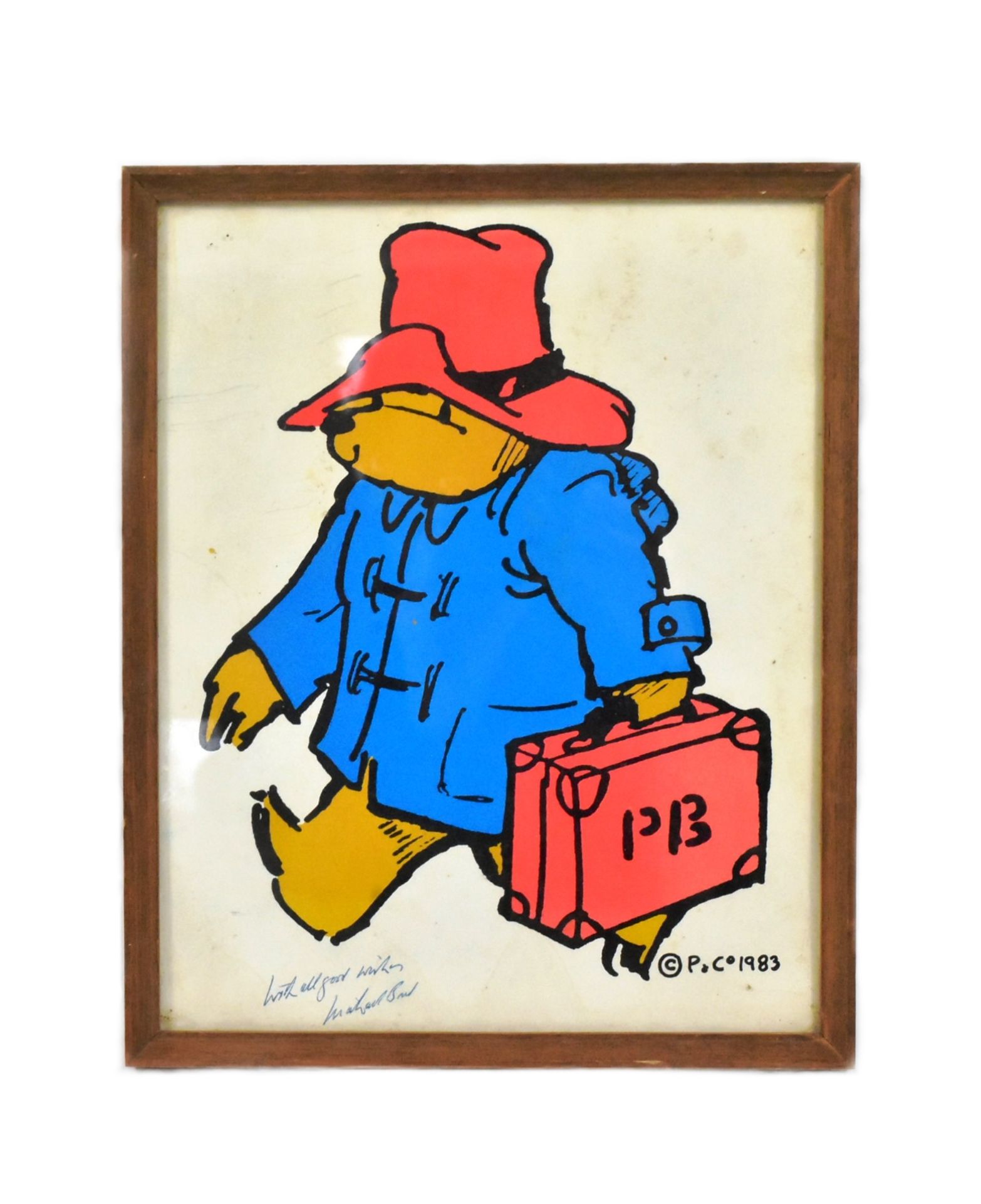 MICHAEL BOND (1926-2017) - PADDINGTON BEAR - VINTAGE SIGNED PRINT