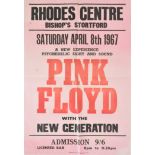 PINK FLOYD - POSTER FOR APRIL 1967 - RHODES CENTRE