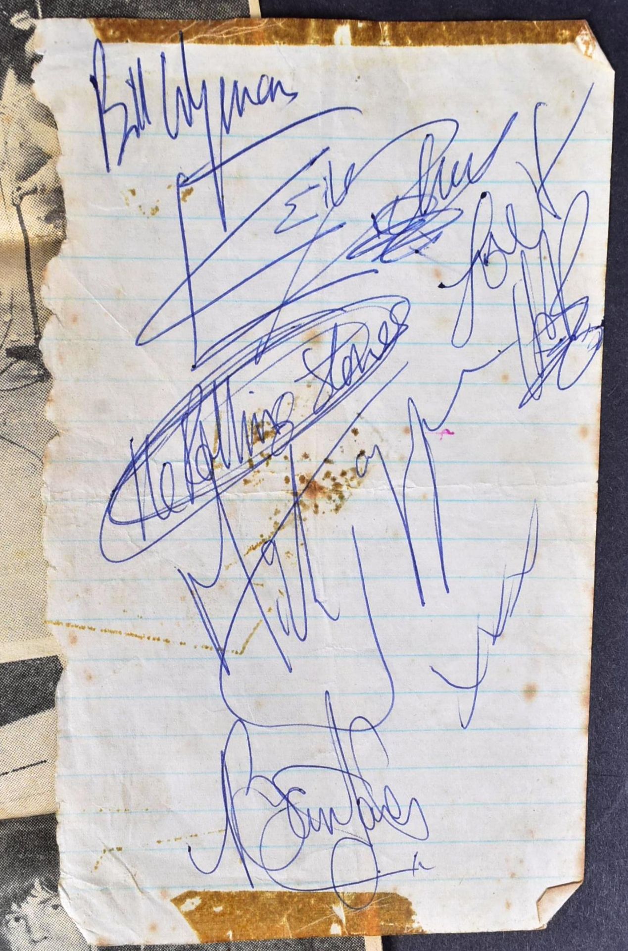 THE ROLLING STONES - AUTOGRAPHS FROM BRISTOL 1964