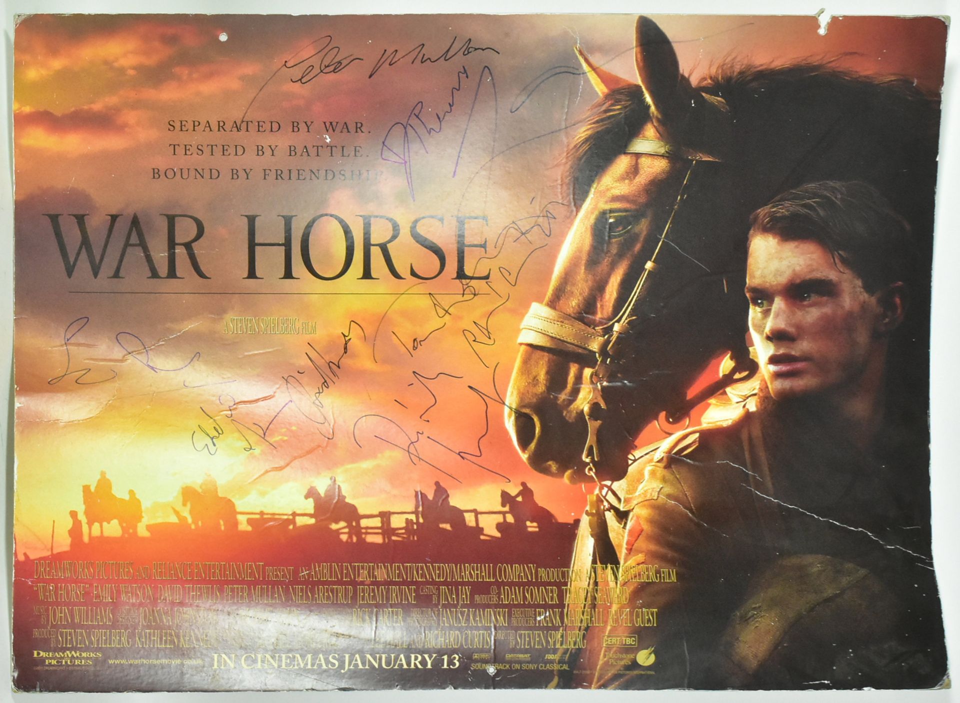 WAR HORSE (2011) - CAST & CREW SIGNED PREMIERE BOARD