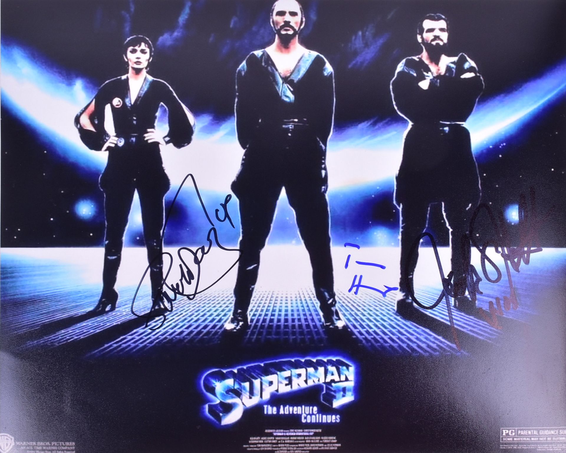 SUPERMAN II (1980) - TRIPLE-AUTOGRAPHED 8X10" PHOTO - ACOA