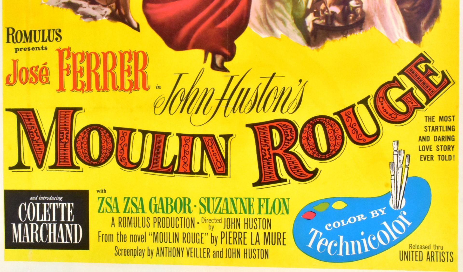 MOULIN ROUGE (1952) - ORIGINAL MOVIE POSTER LINEN BACKED - Bild 3 aus 4