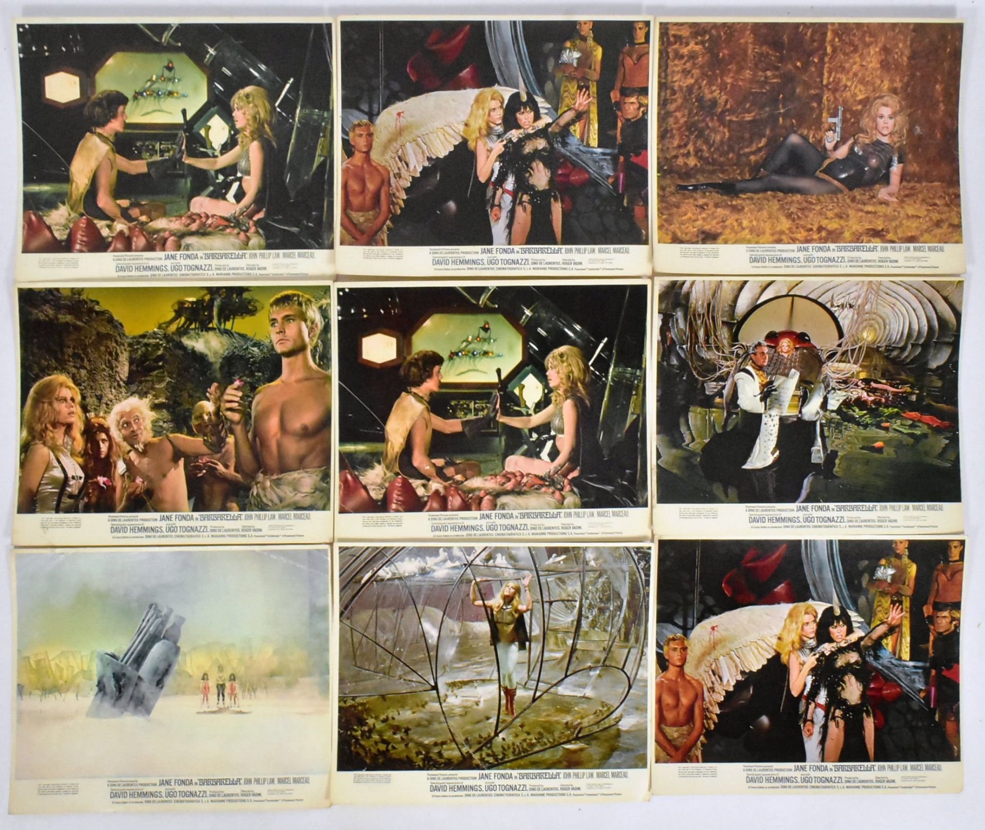 BARBARELLA (1968) - SET OF ORIGINAL LOBBY CARDS