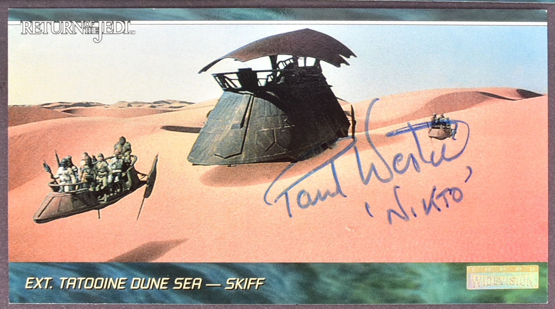STAR WARS - ROTJ - TOPPS WIDEVISION SIGNED TRADING CARDS - Image 3 of 4