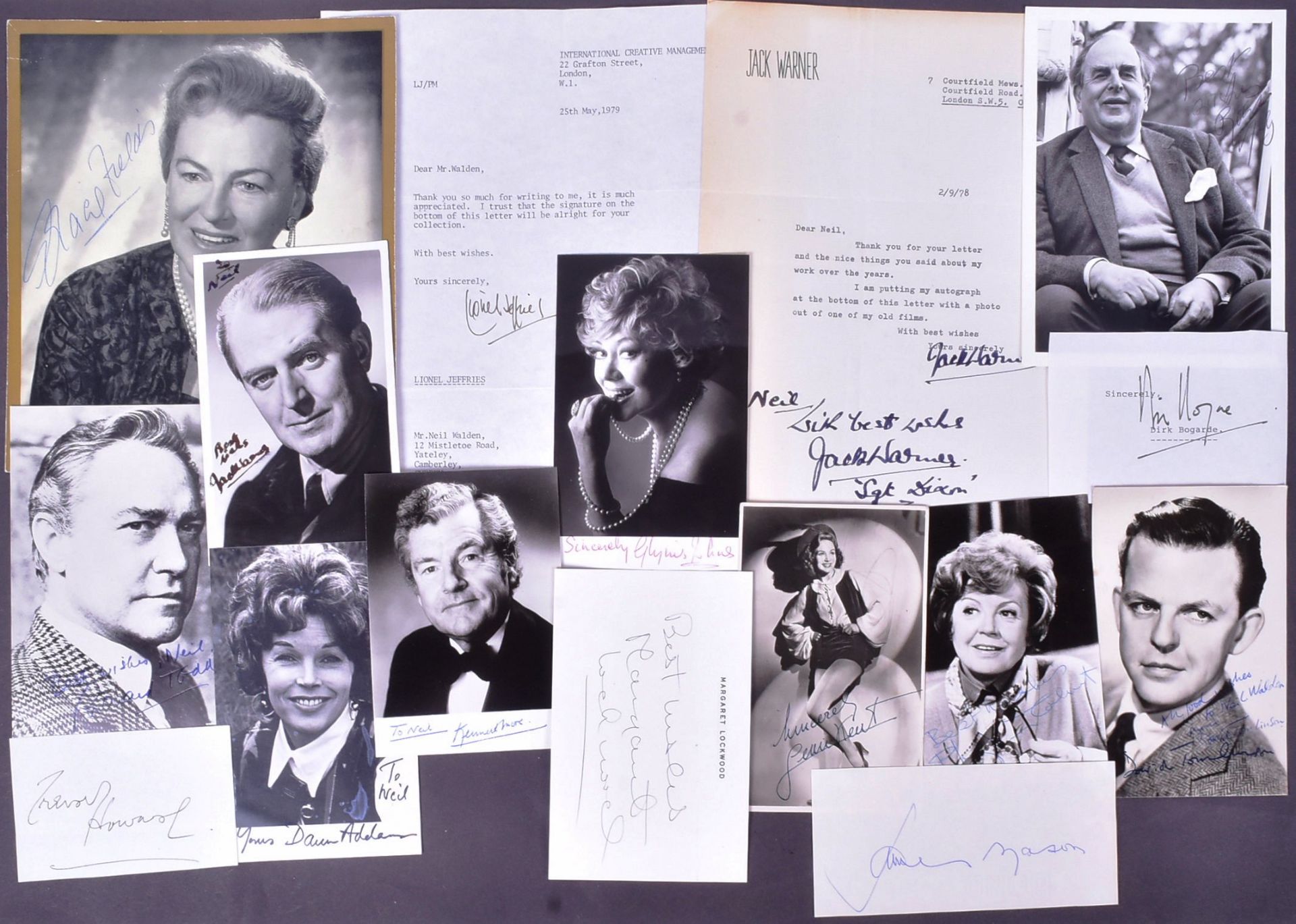 BRITISH ACTORS - COLLECTION OF AUTOGRAPHS