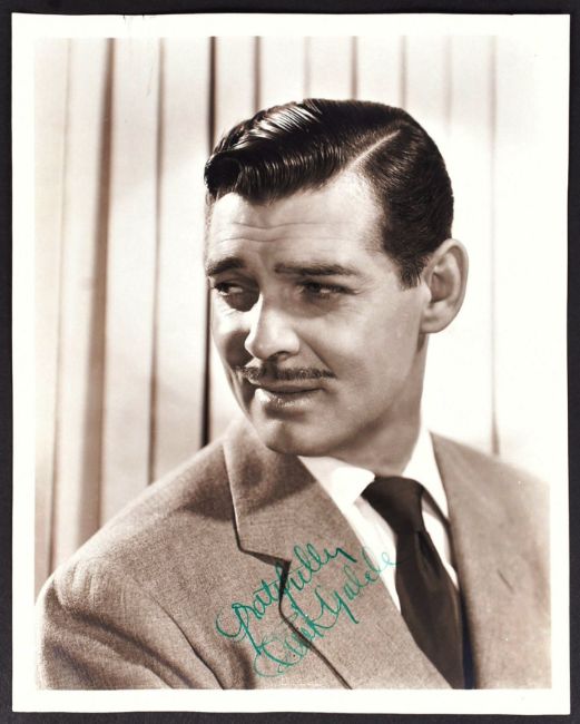 CLARK GABLE - GONE WITH THE WIND - AUTOGRAPHED 8X10" PHOTOGRAPH