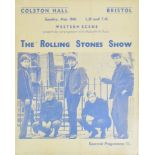 THE ROLLING STONES - ORIGINAL 1966 PROGRAMME BRISTOL COLSTON HALL