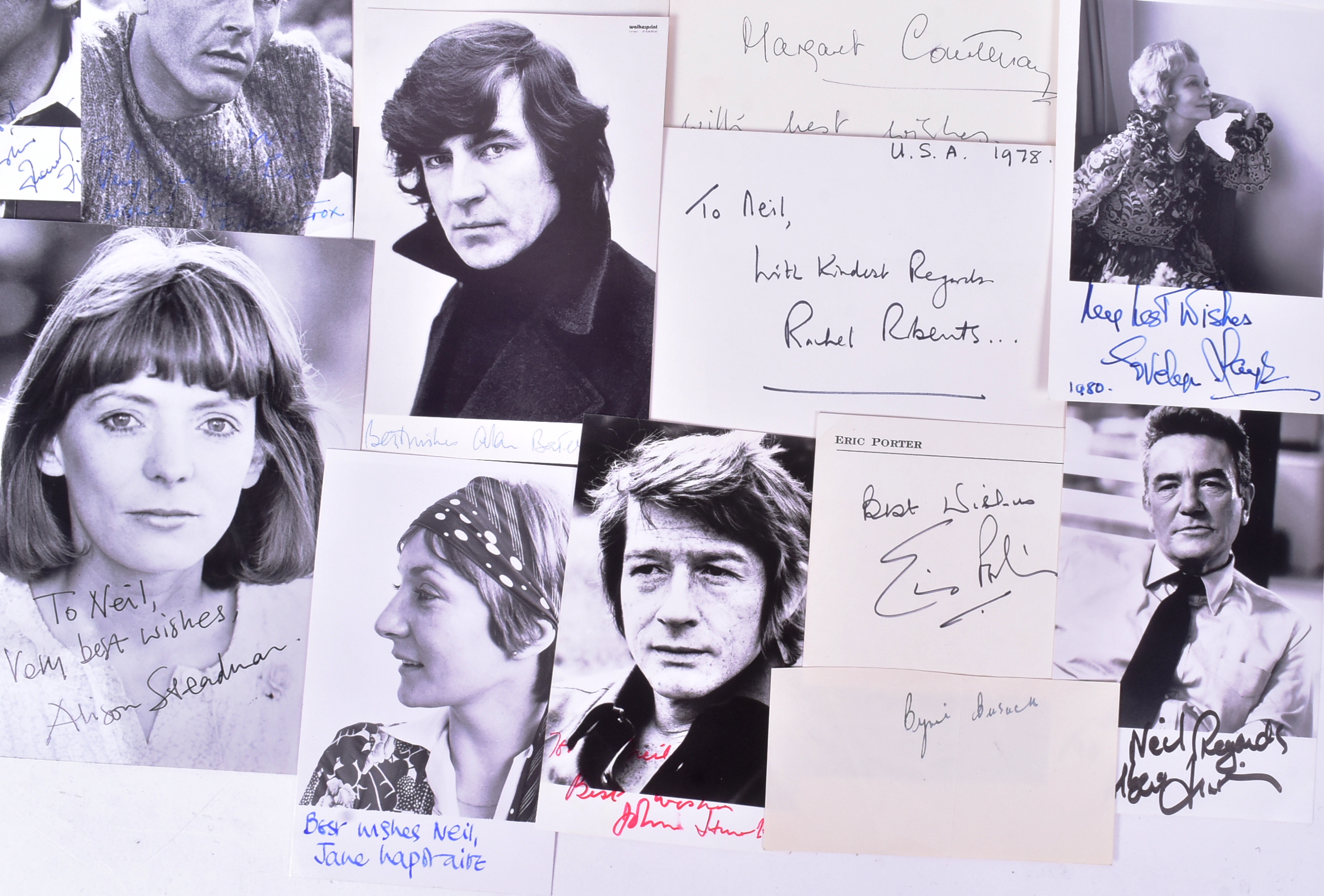 AUTOGRAPHS - ACTORS - LARGE COLLECTION OF SIGNED ITEMS - Image 2 of 5