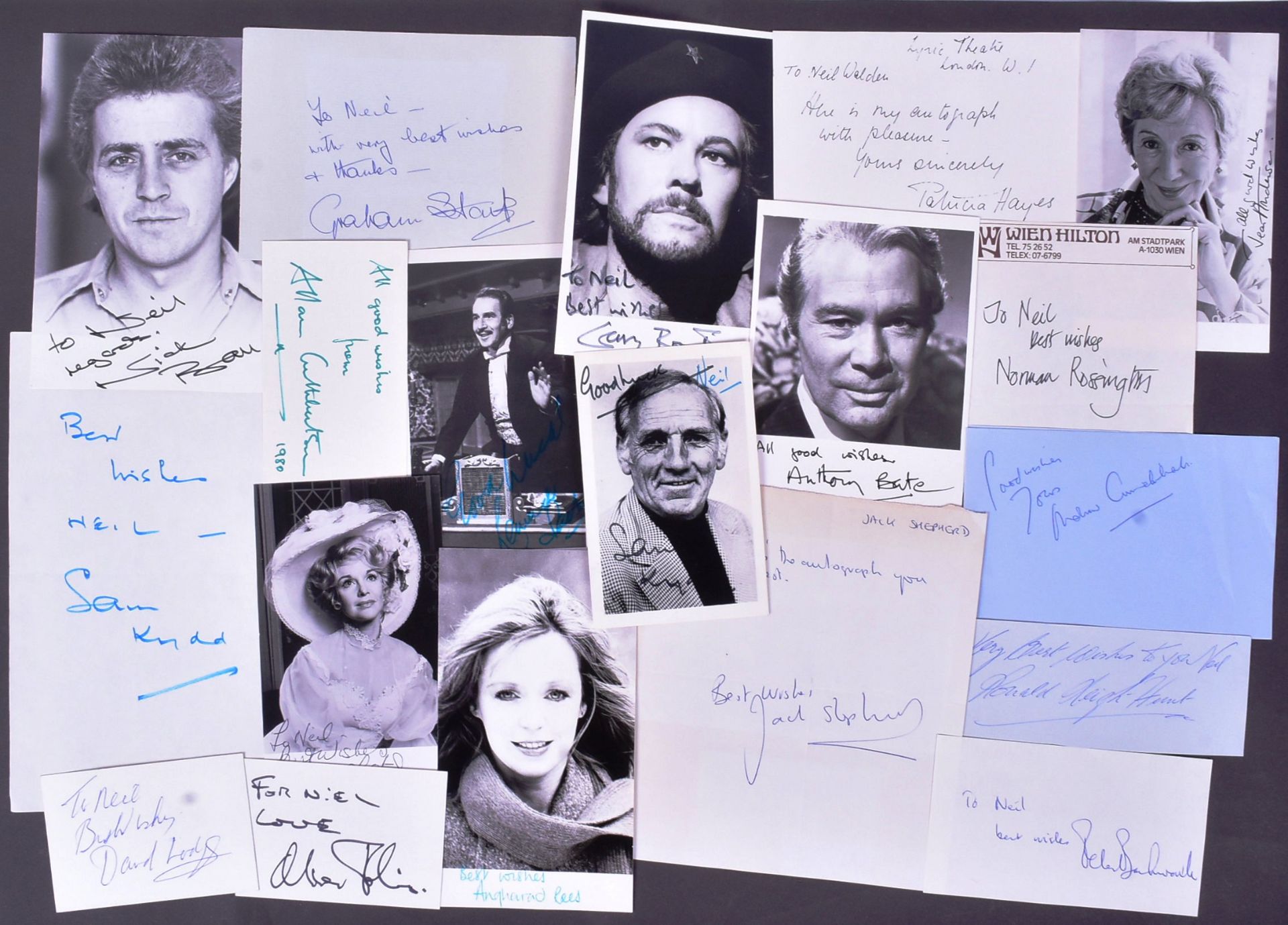 AUTOGRAPHS - 1970S / 1980S BRITISH ACTORS