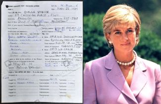 DIANA, PRINCESS OF WALES - 1979 WORK CONTRACT