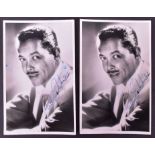 BILLY ECKSTINE (D.1993) - AMERICAN JAZZ SINGER - TWO SIGNED PHOTOS