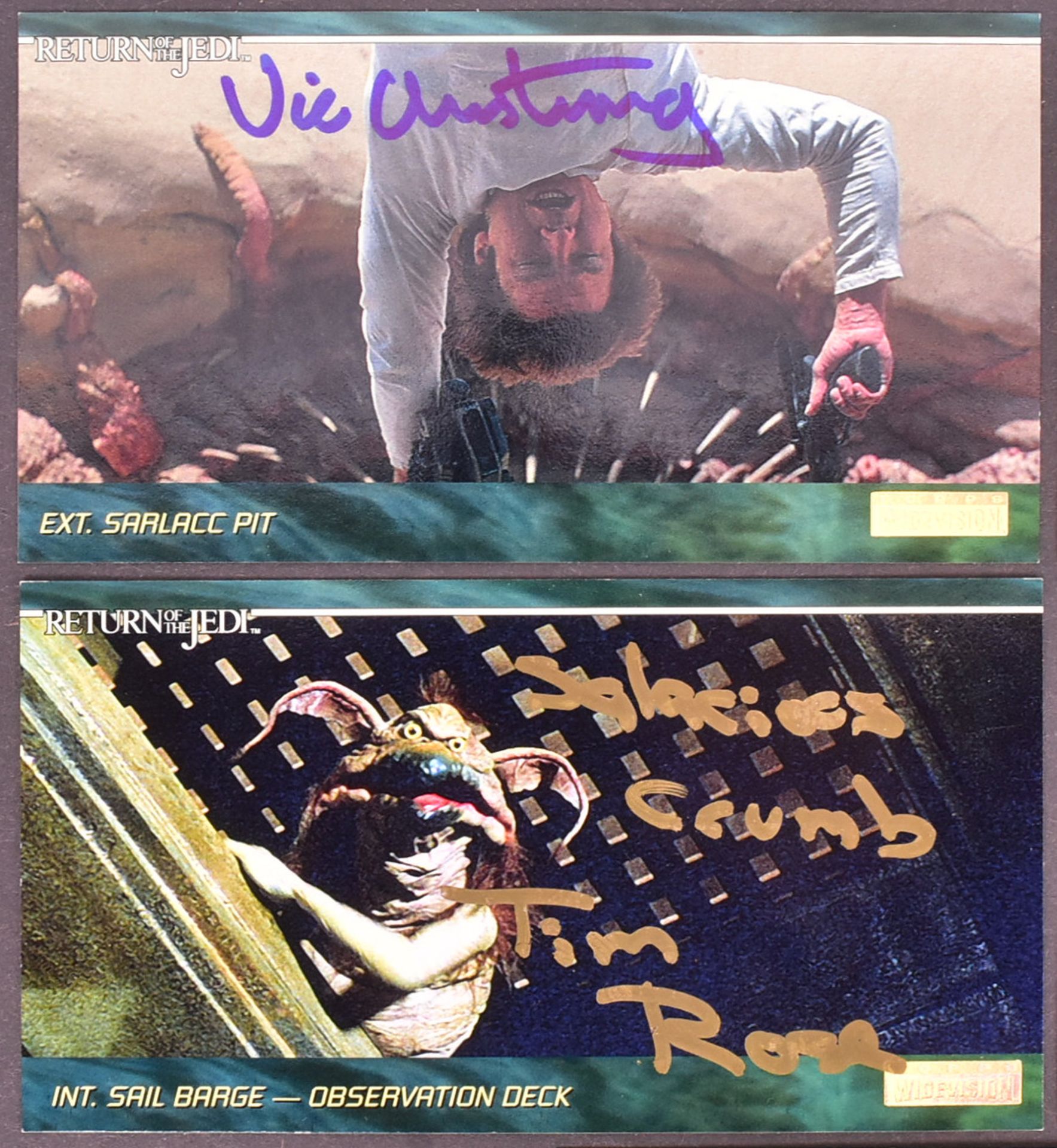 STAR WARS - ROTJ - TOPPS WIDEVISION SIGNED TRADING CARDS - Image 2 of 4