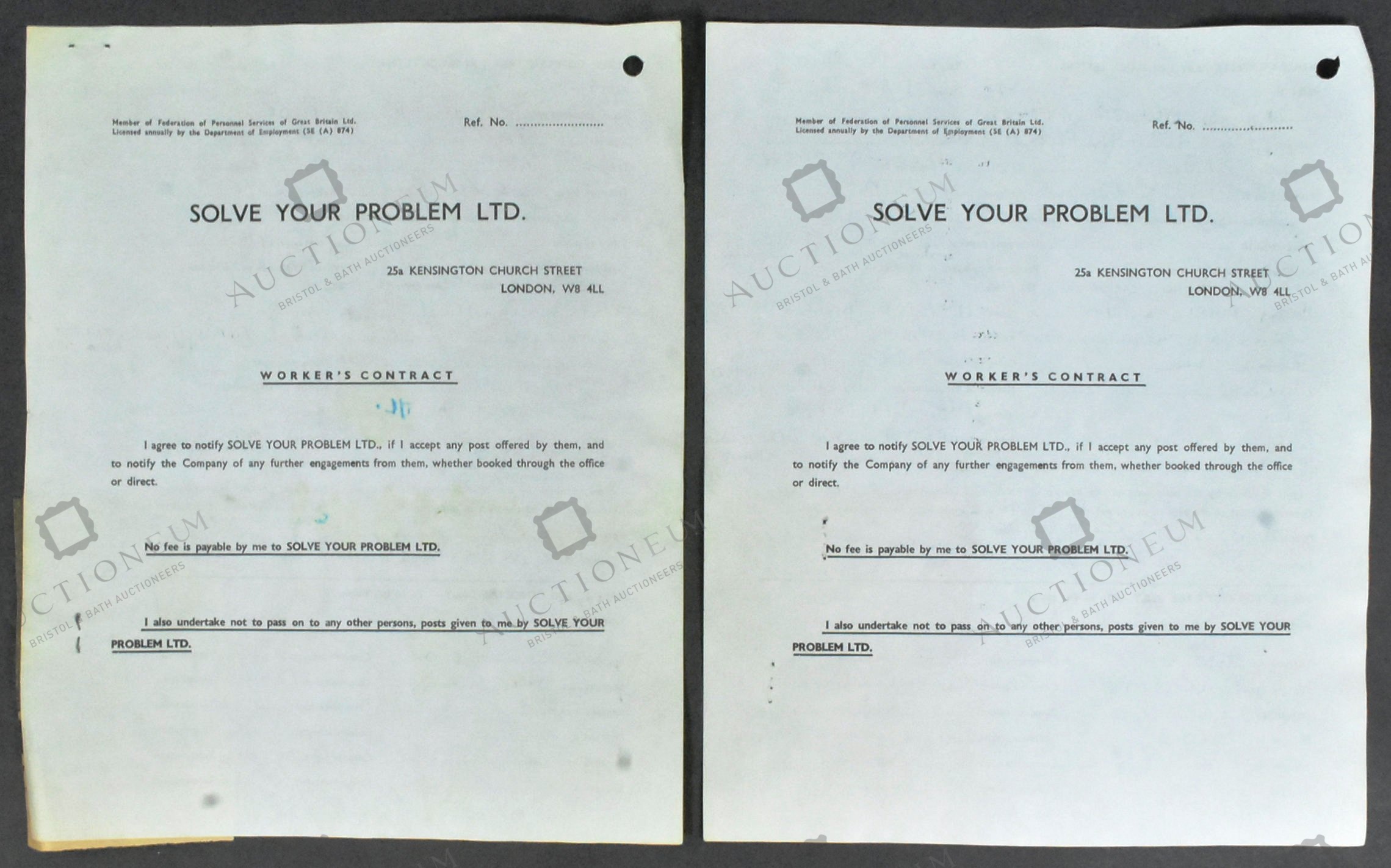 DIANA, PRINCESS OF WALES - 1979 WORK CONTRACT - Image 4 of 11