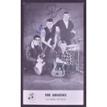 THE SHADOWS - ROCK & ROLL GROUP - EARLY SIGNED PHOTOGRAPH