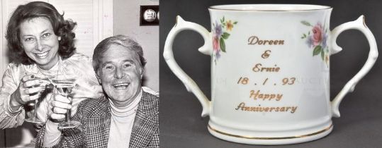 MORECAMBE & WISE - ERNIE & DOREEN WISE - PERSONALLY OWNED CUP