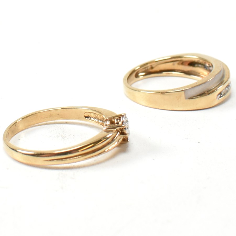 TWO HALLMARKED 9CT GOLD & DIAMOND RINGS - Image 3 of 6