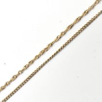 TWO 9CT GOLD CHAINS INCLUDING NECKLACE & BRACELET AF