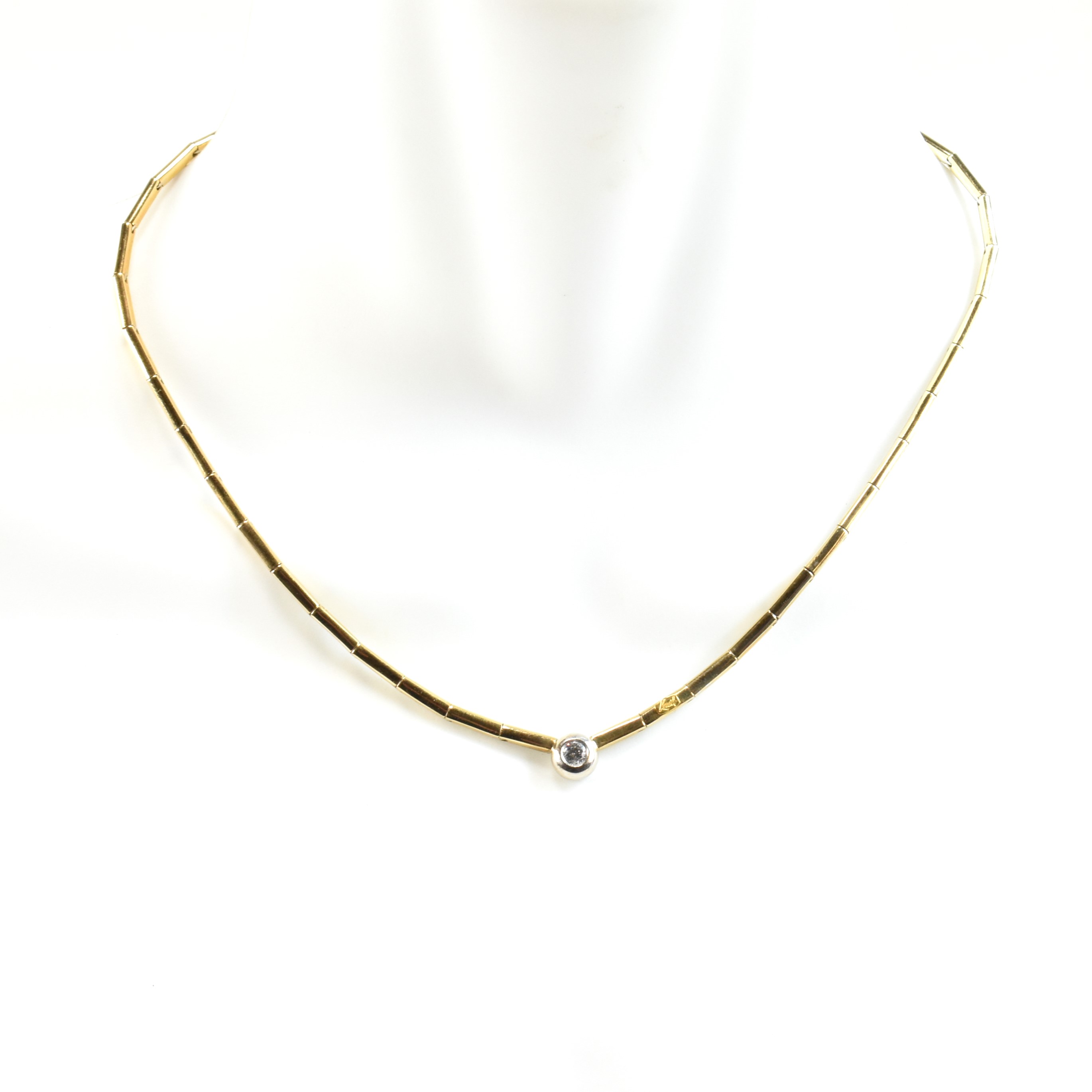 HALLMARKED 18CT GOLD & DIAMOND RECARLO NECKLACE - Image 4 of 5