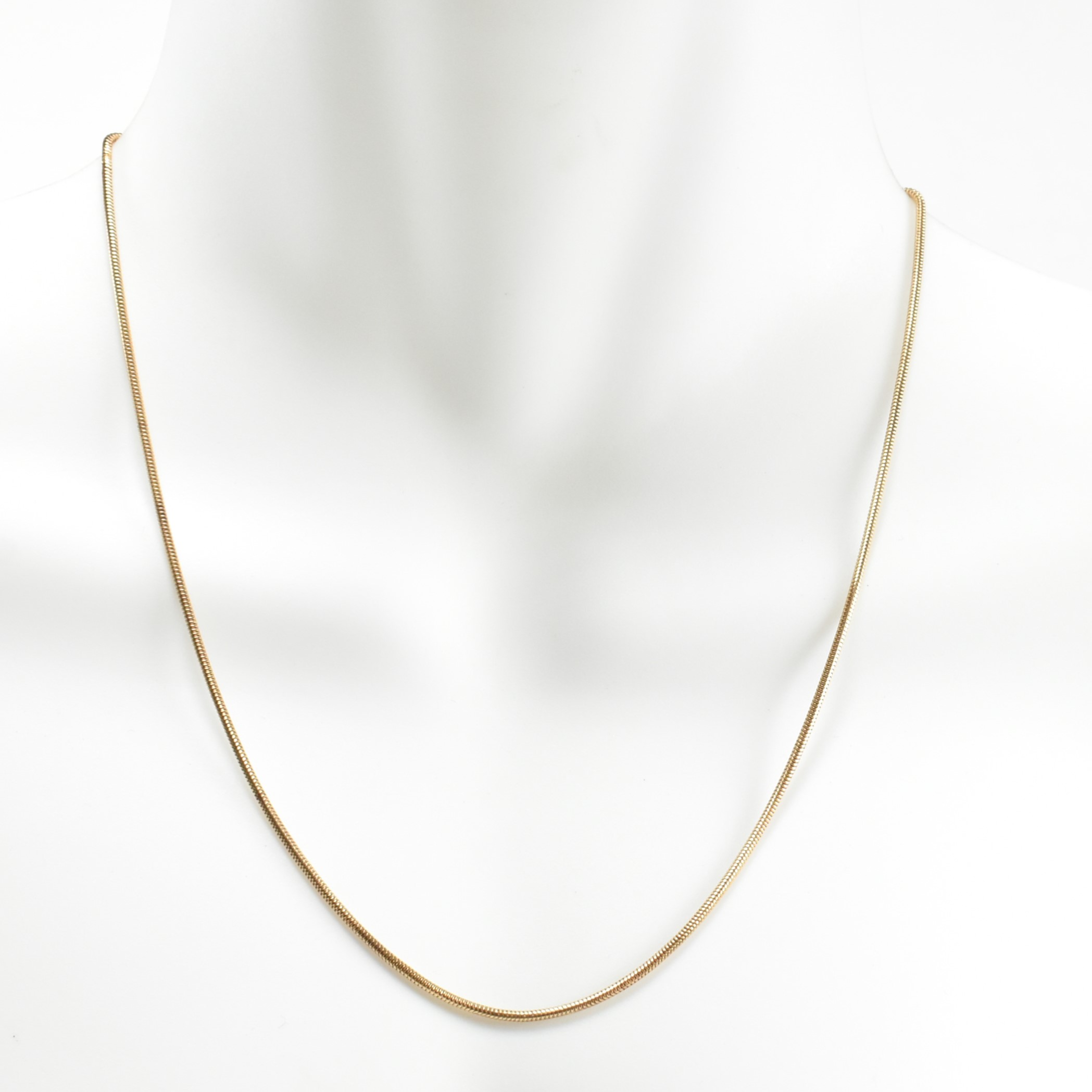 HALLMARKED 9CT GOLD SNAKE CHAIN NECKLACE - Image 4 of 4