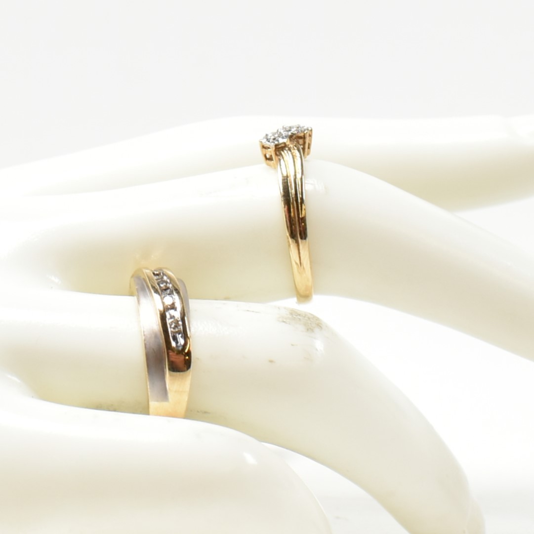 TWO HALLMARKED 9CT GOLD & DIAMOND RINGS - Image 6 of 6