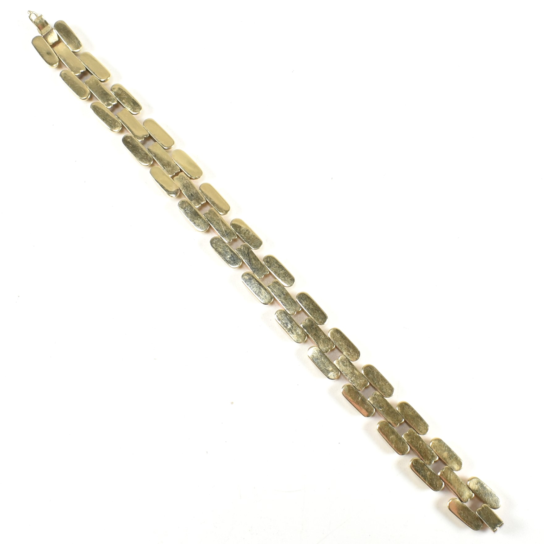 14CT GOLD BI COLOUR GOLD FANCY LINK BRACELET - Image 4 of 7