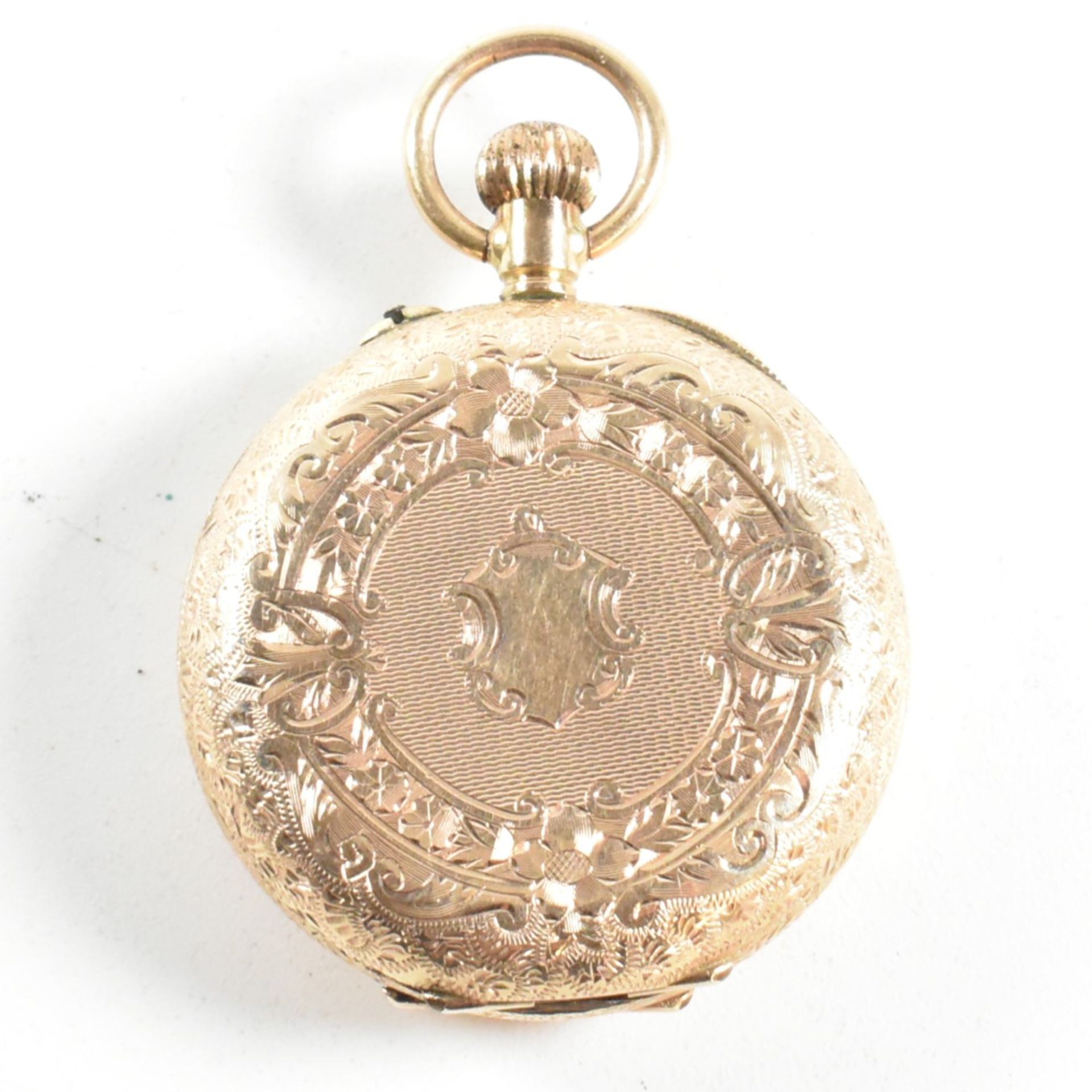 14CT GOLD 19TH CENTURY LADIES FOB POCKET WATCH - Image 2 of 7